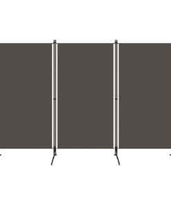 vidaXL 3-Panel Room Divider Anthracite 260x180 cm