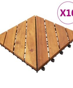 vidaXL Decking Tiles 10 pcs 30x30 cm Solid Acacia Wood