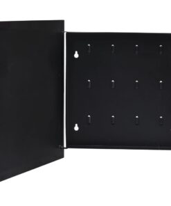 vidaXL Key Box with Magnetic Board Black 35x35x5.5 cm