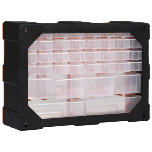 vidaXL Multi-drawer Organiser with 38 Drawers 52x16x37.5 cm - Image 4