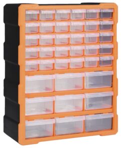 vidaXL Multi-drawer Organiser with 39 Drawers 38x16x47 cm