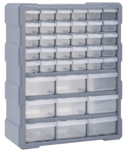 vidaXL Multi-drawer Organiser with 39 Drawers 38x16x47 cm