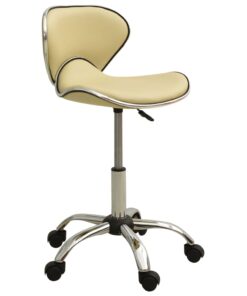 vidaXL Salon Spa Stool Cream Faux Leather