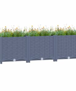 vidaXL Raised Bed 120x40x38 cm Polypropylene