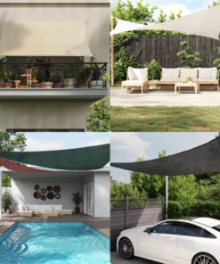 vidaXL Sunshade Sail 160 g/m² Cream 3x3 m HDPE