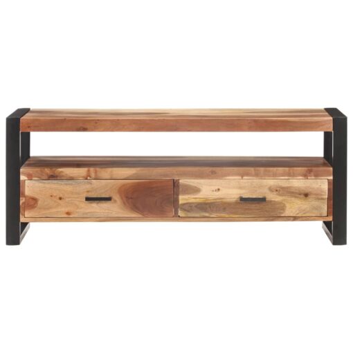 vidaXL TV Cabinet 120x35x45 cm Solid Wood with Honey Finish - Image 2