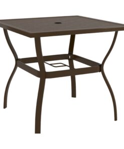 vidaXL Garden Table Brown 81.5x81.5x72 cm Steel