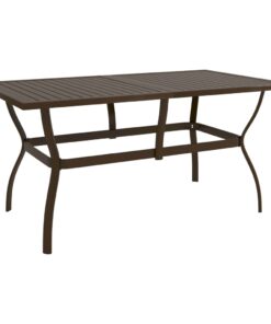 vidaXL Garden Table Brown 140x80x72 cm Steel