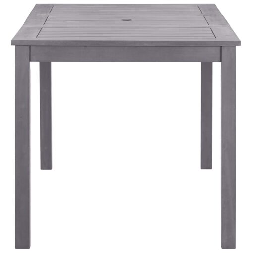 Garden Table Grey Wash 140x80x74 cm Solid Acacia Wood - Image 2
