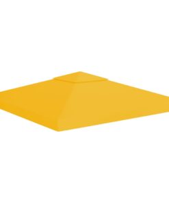 vidaXL 2-Tier Gazebo Top Cover 310 g/m² 3x3 m Yellow