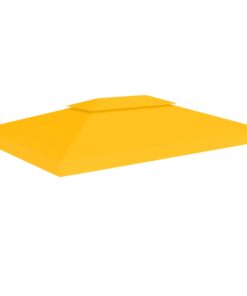 vidaXL 2-Tier Gazebo Top Cover 310 g/m² 4x3 m Yellow