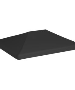 vidaXL Gazebo Top Cover 270 g/m² 4x3 m Black