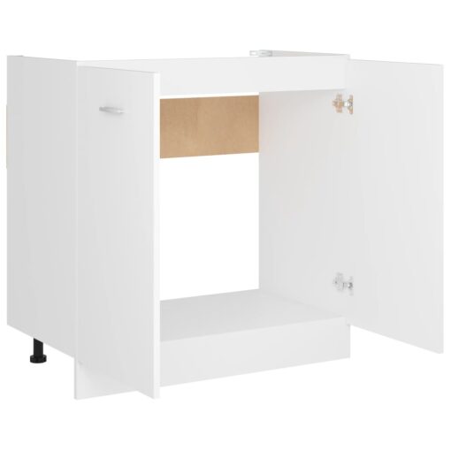 vidaXL Sink Bottom Cabinet White 80x46x81.5 cm Engineered Wood - Image 4