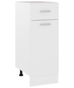 vidaXL Drawer Bottom Cabinet White 30x46x81.5 cm Engineered Wood