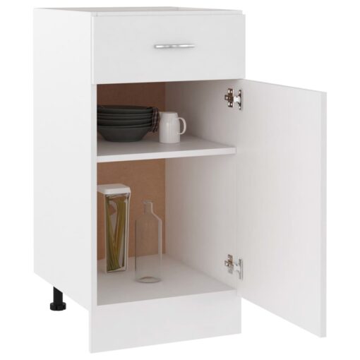 vidaXL Drawer Bottom Cabinet White 40x46x81.5 cm Engineered Wood - Image 3
