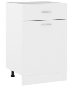 vidaXL Drawer Bottom Cabinet White 50x46x81.5 cm Engineered Wood