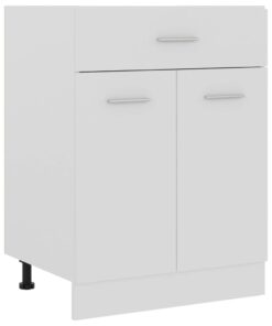 vidaXL Drawer Bottom Cabinet White 60x46x81.5 cm Engineered Wood