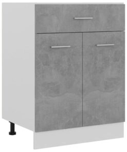 vidaXL Drawer Bottom Cabinet Concrete Grey 60x46x81.5 cm Engineered Wood