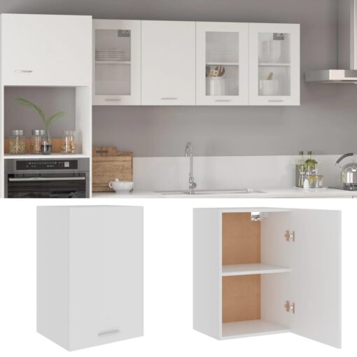 vidaXL Hanging Cabinet White 39.5x31x60 cm Engineered Wood