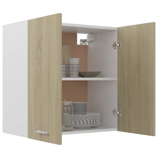 vidaXL Hanging Cabinet Sonoma Oak 60x31x60 cm Engineered Wood - Image 3