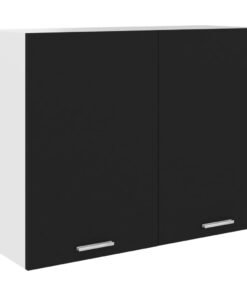 vidaXL Hanging Cabinet Black 80x31x60 cm Engineered Wood