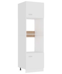 vidaXL Microwave Cabinet White 60x57x207 cm Engineered Wood