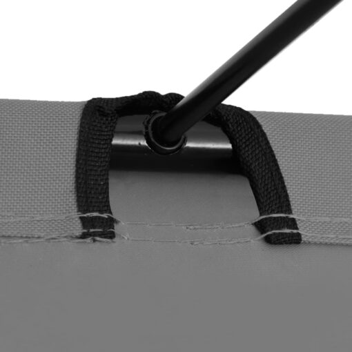 Camping Bed 180x60x19 cm Oxford Fabric and Steel Grey - Image 3