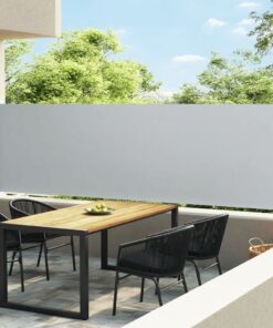 vidaXL Patio Retractable Side Awning 140x600 cm Grey