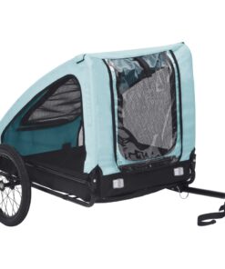 vidaXL Pet Bike Trailer Blue and Black