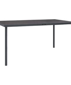 vidaXL Outdoor Dining Table Anthracite 150x90x74 cm Steel