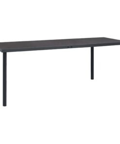 vidaXL Outdoor Dining Table Anthracite 190x90x74 cm Steel