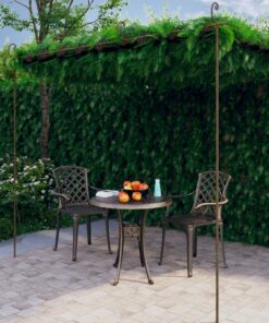 vidaXL Garden Pergola Antique Brown 4x3x2.5 m Iron