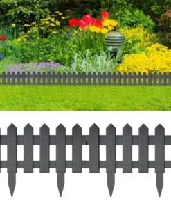 vidaXL Lawn Edgings 25 pcs Anthracite 10 m PP