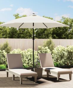 vidaXL Replacement Fabric for Outdoor Parasol Sand White 300 cm