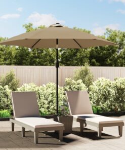 vidaXL Replacement Fabric for Outdoor Parasol Taupe 300 cm