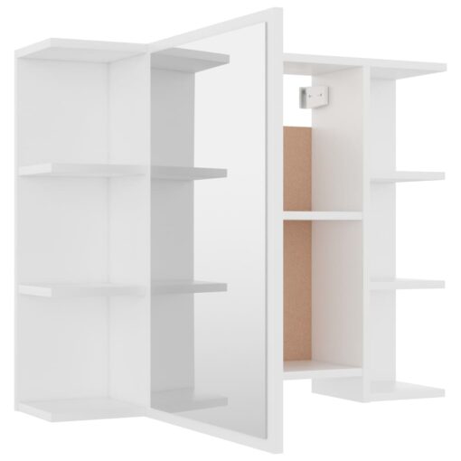  3 Piece Bathroom Furniture Set White Engineered Wood - Image 3