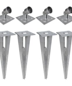 vidaXL Strive Post Spikes 4 pcs Steel