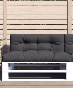 vidaXL Pallet Cushions 2 pcs Anthracite Fabric