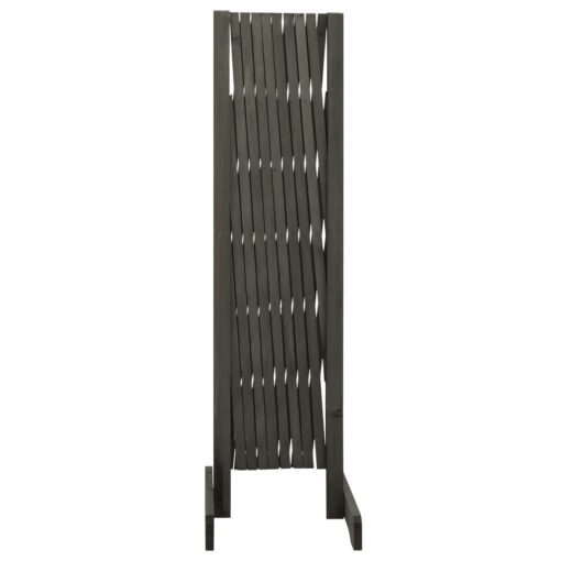 Garden Trellis Fence Grey 180x100 cm Solid Firwood - Image 2