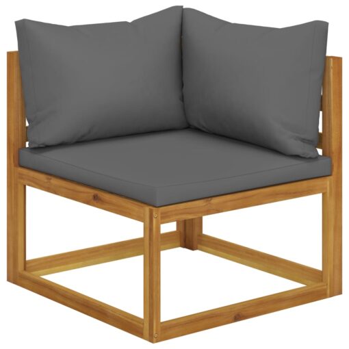  4-Seater Garden Sofa with Cushion Solid Acacia Wood - Image 2