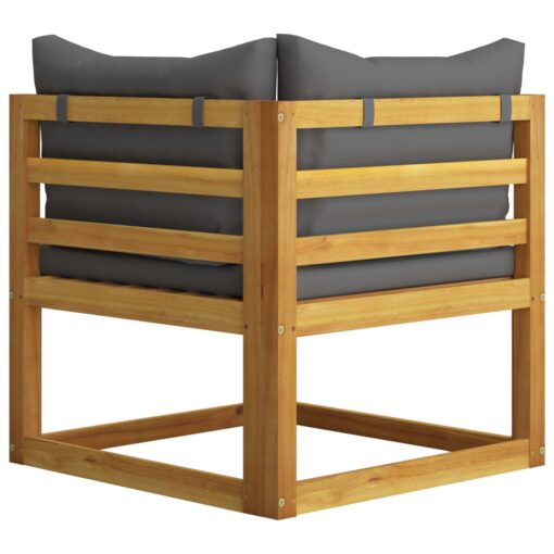 vidaXL 9 Piece Garden Lounge Set with Cushion Solid Acacia Wood - Image 4