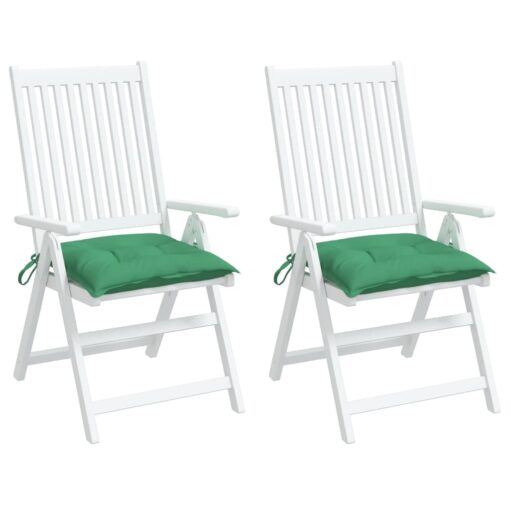 vidaXL Chair Cushions 2 pcs Green 50x50x7 cm Oxford Fabric - Image 2