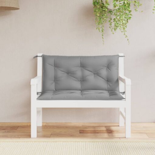 vidaXL Garden Bench Cushion Grey 100x(50+50)x7cm Oxford Fabric