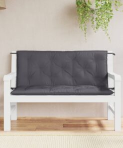 vidaXL Garden Bench Cushion Anthracite 120x(50+50)x7cm Oxford Fabric