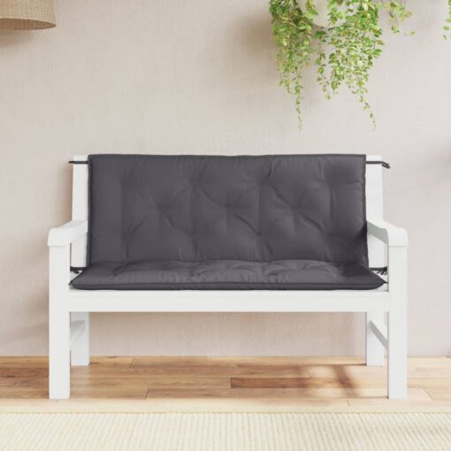 vidaXL Garden Bench Cushion Anthracite 120x(50+50)x7cm Oxford Fabric