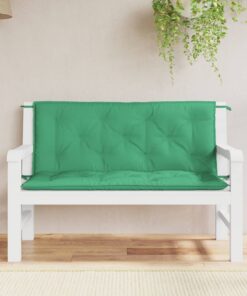 vidaXL Garden Bench Cushion Green 120x(50+50)x7cm Oxford Fabric