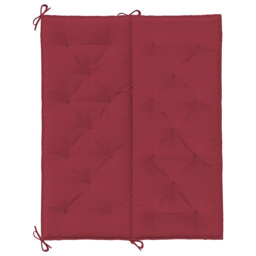 vidaXL Garden Bench Cushion Wine Red 120x(50+50)x7cm Oxford Fabric - Image 3