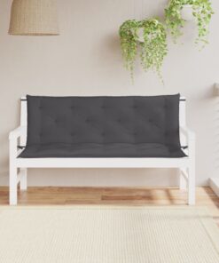 vidaXL Garden Bench Cushion Anthracite 150x(50+50)x7cm Oxford Fabric