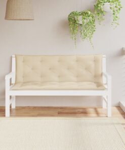 vidaXL Garden Bench Cushion Beige 150x(50+50)x7cm Oxford Fabric