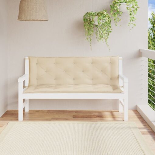 vidaXL Garden Bench Cushion Beige 150x(50+50)x7cm Oxford Fabric